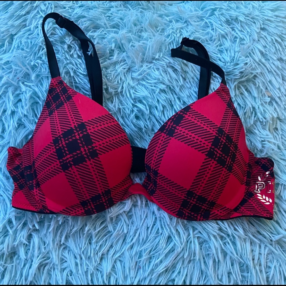 PINK Plaid Push-Up bra! Size 32A